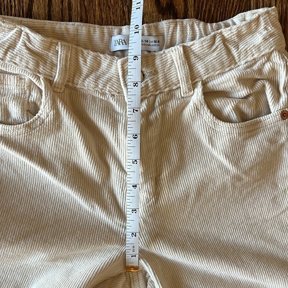Zara Girls Flare Leg‎ Corduroy Pants Cream Color Size 13-14 CM 164 - Picture 8 of 16